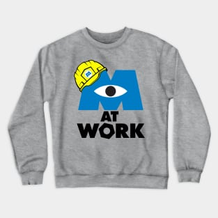 Monsters At Work Text Logo Crewneck Sweatshirt